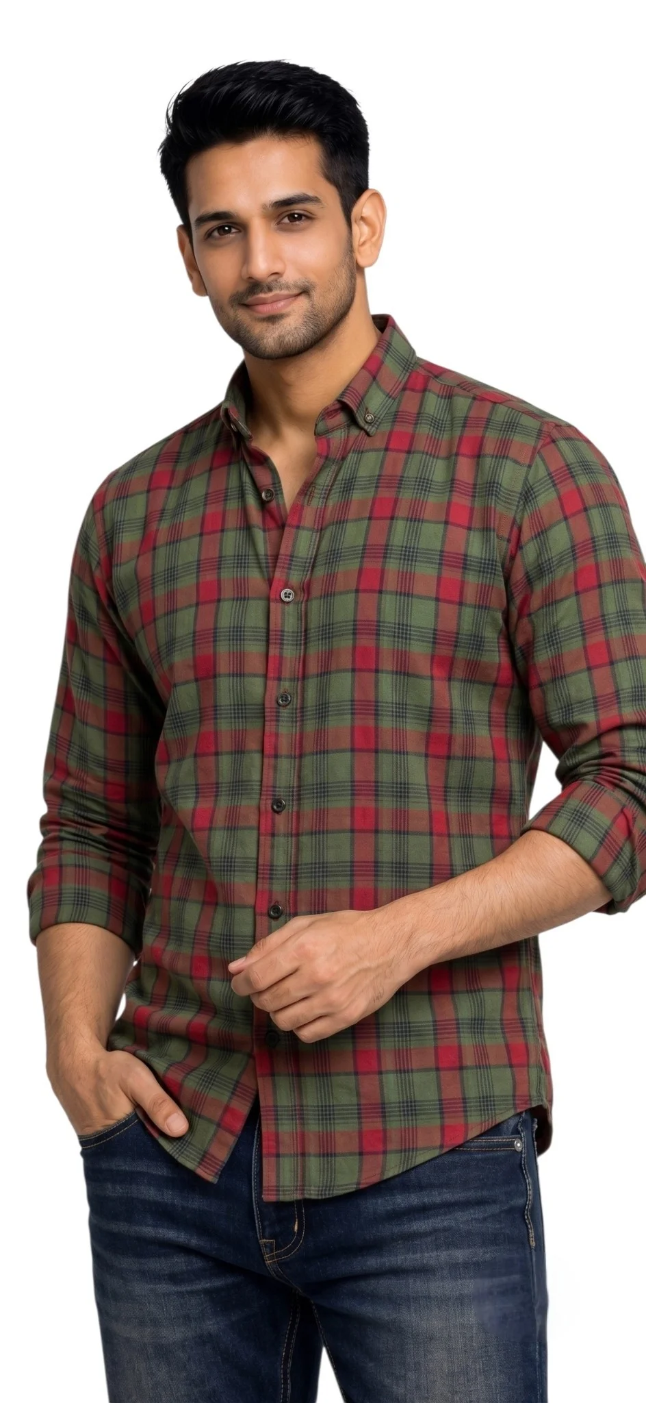 Red & Green Casual Shirt
